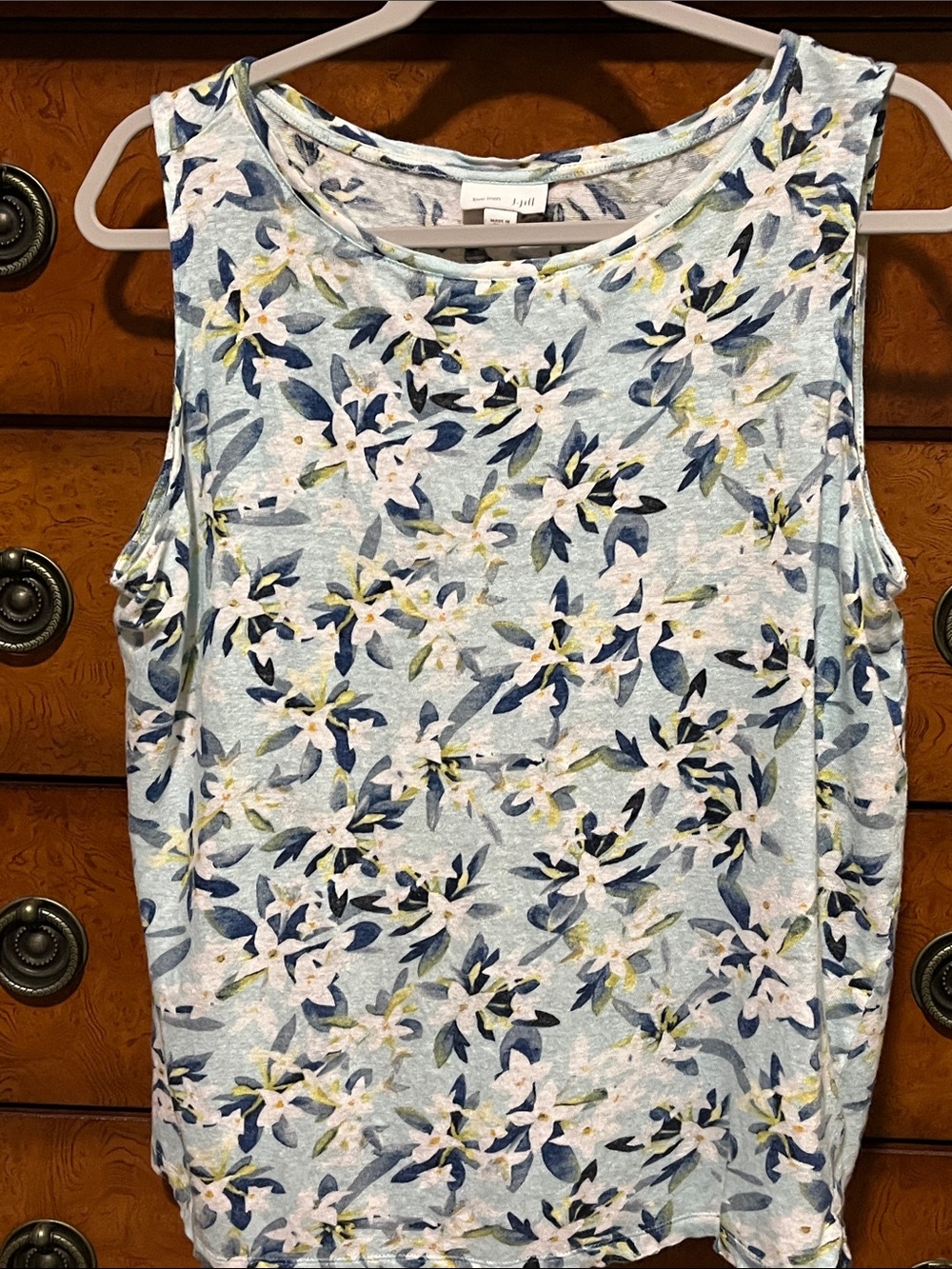 J. Jill Love Linen Floral Sleeveless Tank